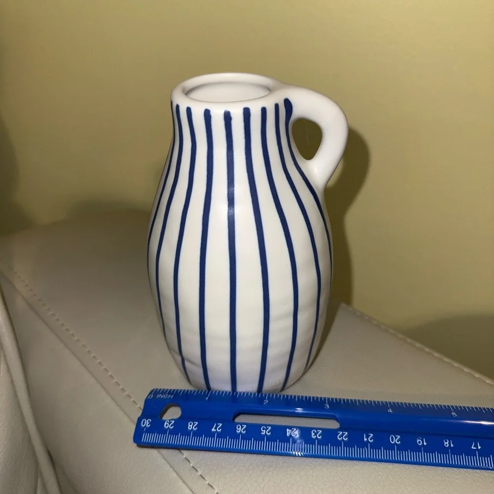 IKEA Blue and White Ceramic Vase